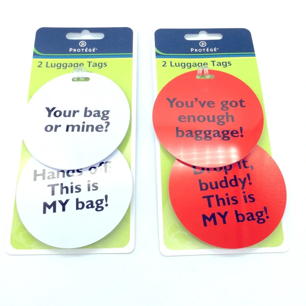 - Protege luggage tags . New